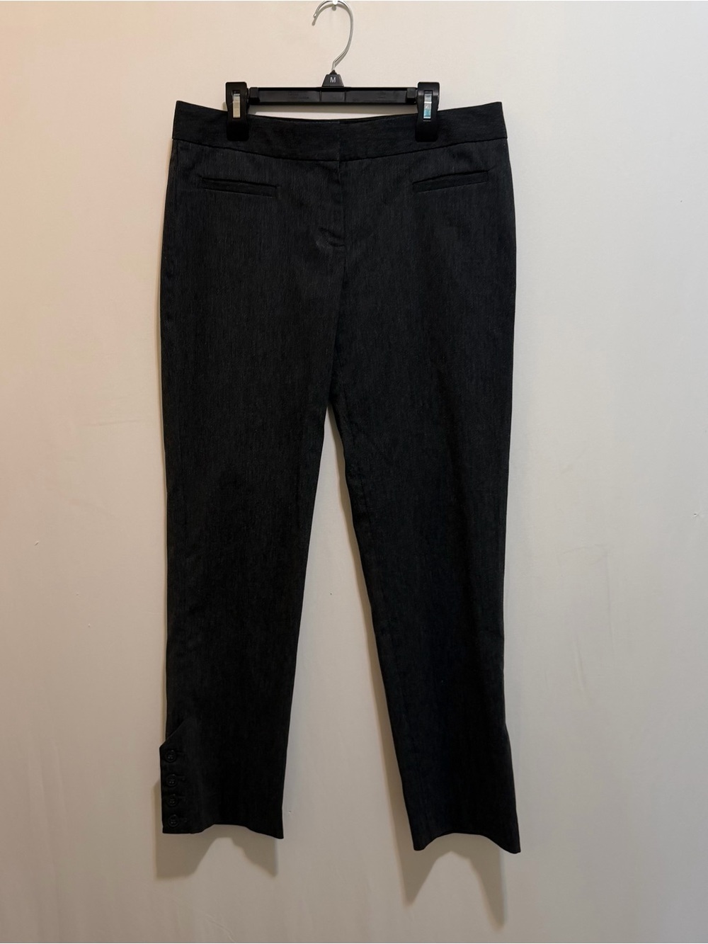Express Editor Gray Straight-Leg Women's Dress Pants
